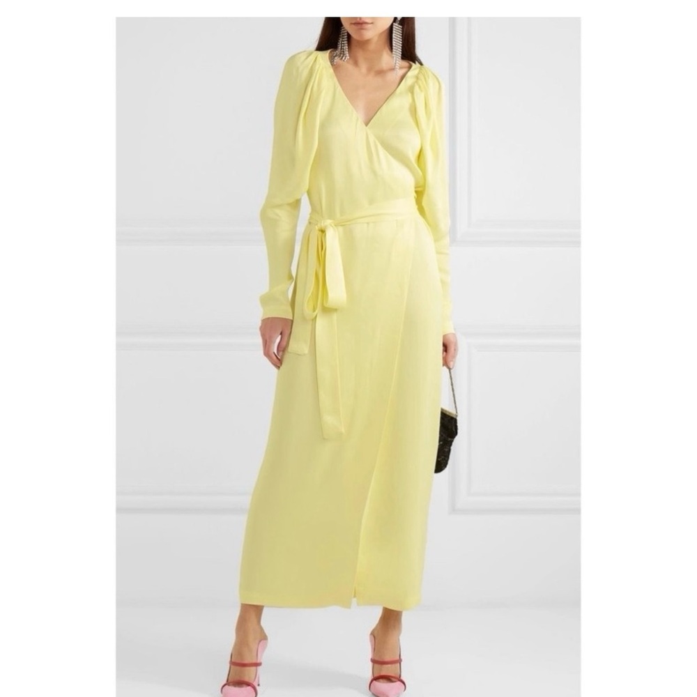 Butter Yellow Wrap Dress, ROTATE BIRGER CHRISTIANSEN